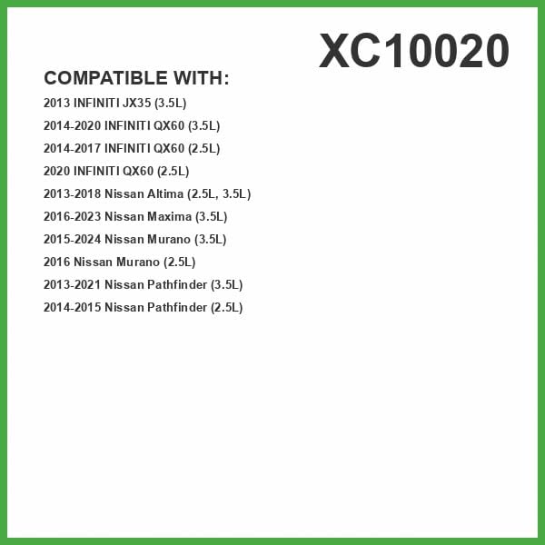 ECOGARD XC10020 Cabin Air Filter Fits 2015-2024 Nissan Murano, 2013-2018 Altima, 2013-2020 Pathfinder, 2014-2020 INFINITI QX60, 2016-2023 Nissan Maxima, 2013 INFINITI JX35