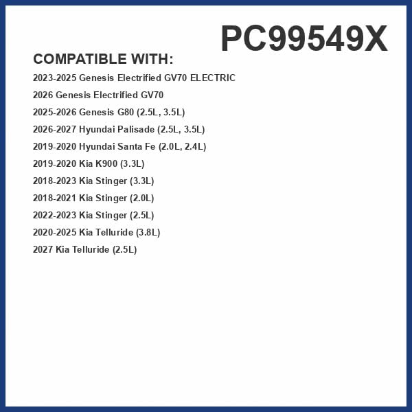PG Cabin Air Filter PC99549X | Fits 2020-2025 Kia Telluride, 2019-2020 Hyundai Santa Fe, 2018-2023 Kia Stinger, 2019-2020 K900
