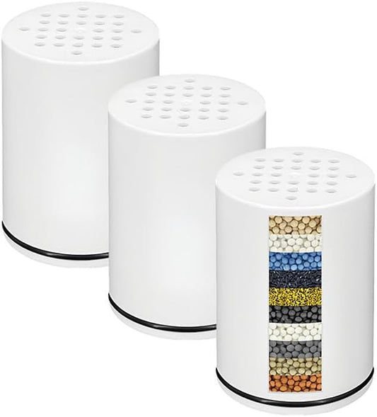 Replacement Shower Filter Cartridge Compatible with Kitsch Filtered Shower Head,Water Softener Filter for Hard Water Reduce Chlorine and Harmful Substances (3)