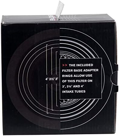 Spectre Universal Clamp-On Air Filter: High Performance, Washable Filter: Round Reverse Tapered; 3 in/3.5 in/4 in Flange ID; 2.625 in (67 mm) Height; 6 in (152 mm) Base; 4.75 in Top, SPE-8161, Black