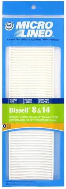 Compatible with Bissell Style 8 & 14 Lift Off HEPA Filter. Replaces Part 2036608 by DVC Micro-Lined