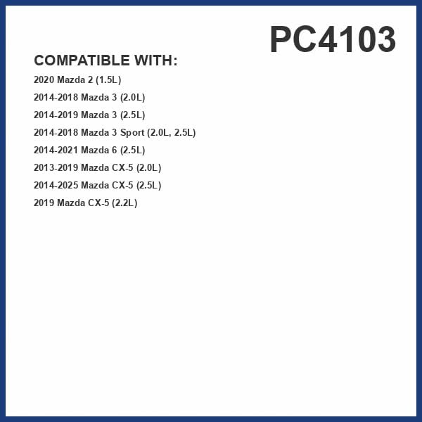 Premium Guard Cabin Air Filter PC4103| Fits 2014-20 Mazda CX-5, 2014-18 3, 2014-20 6, 2014-19 3 Sport