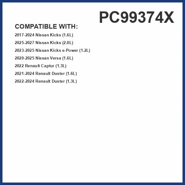 PureFlow Cabin Air Filter PC99374X | Fits 2017-2024 Nissan Kicks, 2020-2025 Versa, 2021-2024 Renault Duster, 2020-2024 Nissan V-Drive, 2025 Kicks Play, 2023 Kicks e-Power