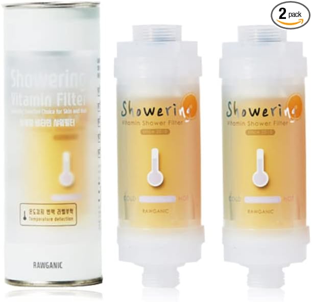 2 pack, Generic Vitamin C Shower Head Filter, Remove Chlorine & Impurities, Easy Installation, Filtered Shower Water for Healthier,Lemon scented