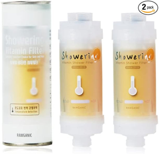 2 pack, Generic Vitamin C Shower Head Filter, Remove Chlorine & Impurities, Easy Installation, Filtered Shower Water for Healthier,Lemon scented