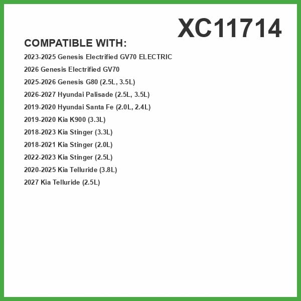 ECOGARD XC11714 Cabin Air Filter Fits 2020-2025 Kia Telluride, 2019-2020 Hyundai Santa Fe, 2018-2023 Kia Stinger, 2019-2020 K900