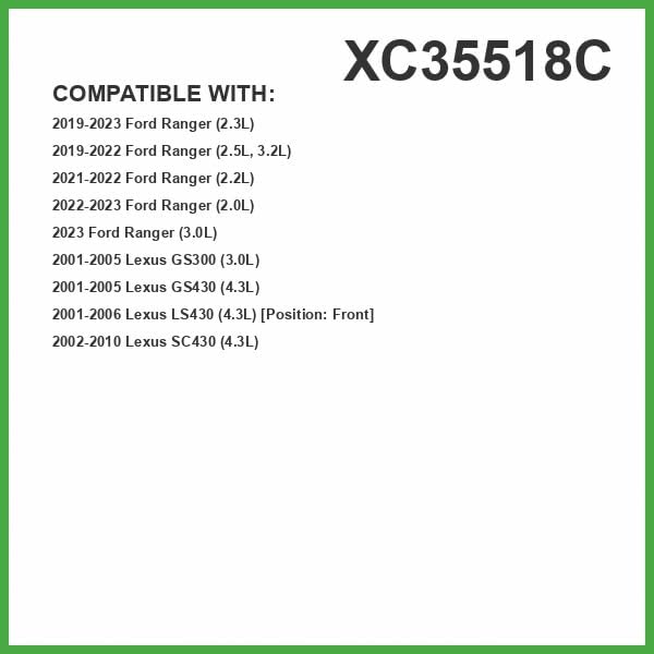 ECOGARD XC35518C Premium Cabin Air Filter with Activated Carbon Fits 2019-2023 Ford Ranger, 2001-2006 Lexus LS430, 2002-2010 SC430, 2001-2005 GS300, GS430, Front