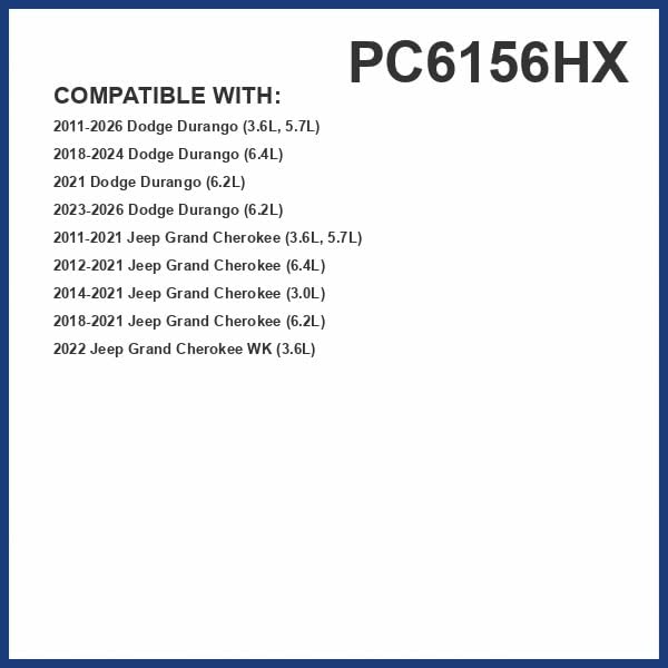 PureFlow HEPA Cabin Air Filter PC6156HX | Fits 2011-2025 Dodge Durango, 2011-2021 Jeep Grand Cherokee, 2022 Grand Cherokee WK