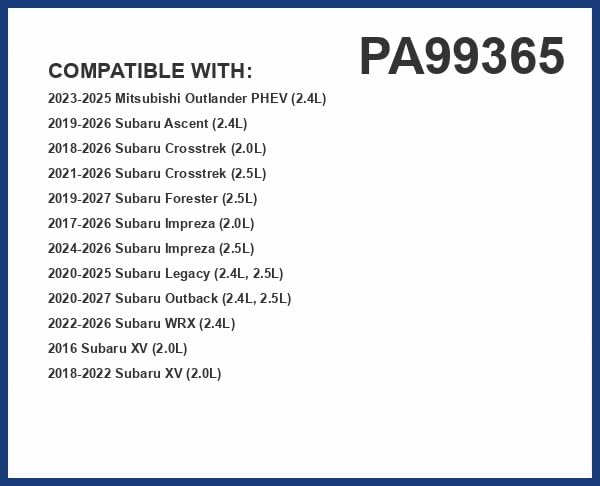 PG Engine Air Filter PA99365 | Fits 2019-2025 Subaru Forester, 2018-2025 Crosstrek, 2020-2025 Outback, 2019-2025 Ascent, 2017-2025 Impreza, 2020-2025 Legacy, 2022-2025 WRX