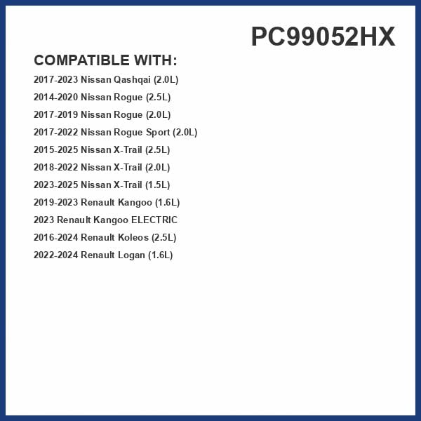 PureFlow HEPA Cabin Air Filter PC99052HX | Fits 2015-2025 Nissan X-Trail, 2016-2024 Renault Koleos, 2022-2024 Logan, 2014-2020 Nissan Rogue, 2017-2022 Rogue Sport, 2017-2023 Qashqai