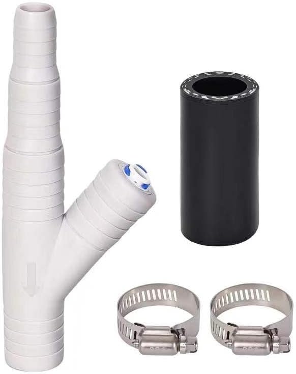 Dishwasher Drain Hose Adapter Kit - With 3/8-inch Quick Connect Fitting for a Water Filter and 7/8-inch Fitting for a Dishwasher – No Drilling Required, Compatible with WP164020