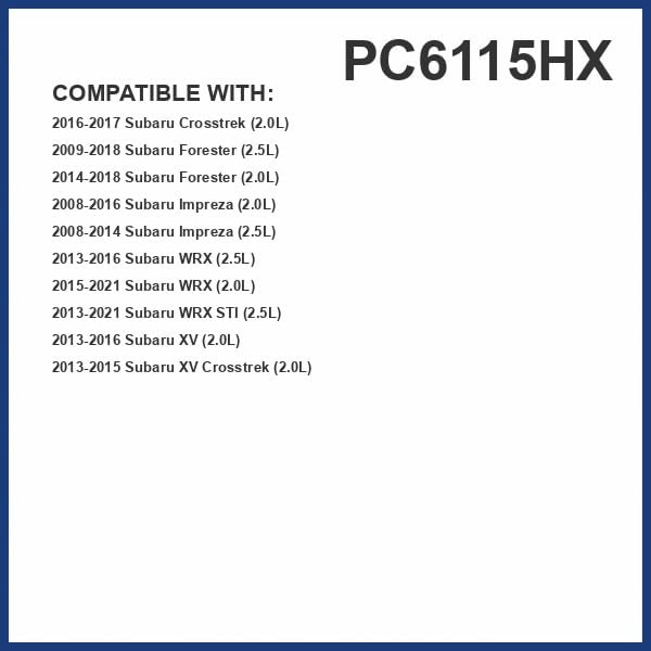 PureFlow HEPA Cabin Air Filter PC6115HX | Fits 2021-13 Subaru WRX STI, 2018-14 Forester, 2016 XV