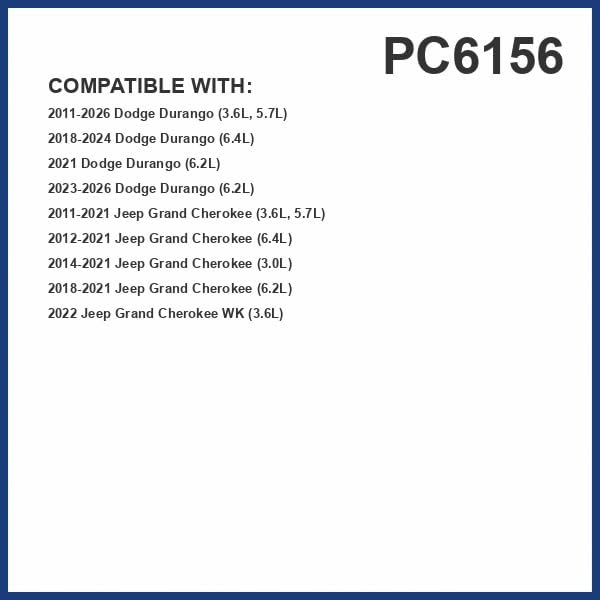 PG Cabin Air Filter PC6156 | Fits 2011-2025 Dodge Durango, 2011-2021 Jeep Grand Cherokee, 2022 Grand Cherokee WK