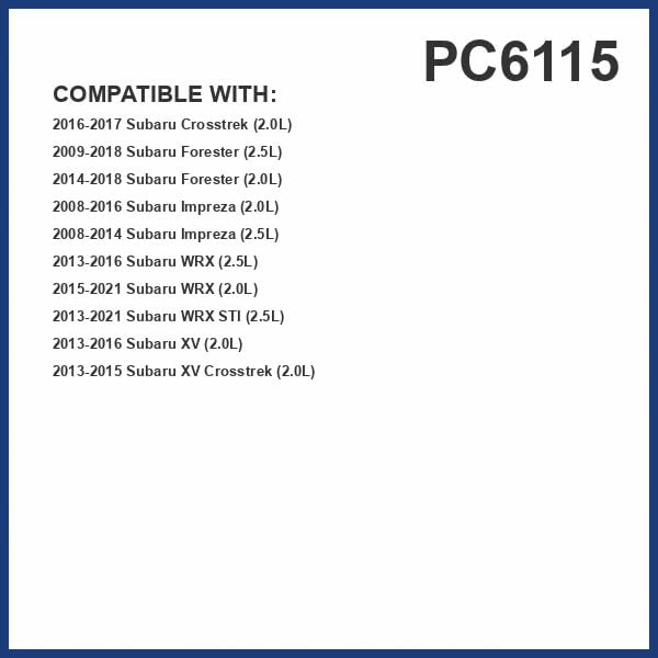 PG Cabin Air Filter PC6115 | Fits 2009-2018 Subaru Forester, 2008-2016 Impreza, 2013-2015 XV Crosstrek, 2016-2017 Crosstrek, 2015-2021 WRX, 2013-2021 WRX STI, 2013-2016 XV
