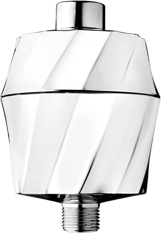 AquaBliss HD Revitalizing Shower Filter - Latest High Output Filtration. 2X Vitamin C, Minerals for Luscious Hair, Skin & Nails - KDF/CS/VC for Reduced Chlorine, Sediment & Metals - Chrome (SF400)