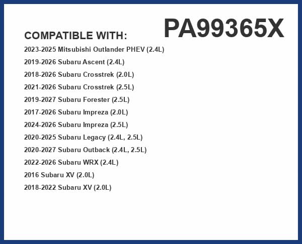 HIGHFLOW High Performance, Pre-Oiled Disposable Engine Air Filter PA99365X | Fits 2019-2025 Subaru Forester, 2018-2025 Crosstrek, 2020-2025 Outback, 2019-2025 Ascent, 2017-2025 Impreza