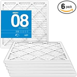 Simply 14x14x1 Air Filter, MERV 8, 6 Pack, For Home AC Furnace & HVAC (Actual Size: 13.75"x13.75"x0.75") DUST, Pet, & Allergy Control