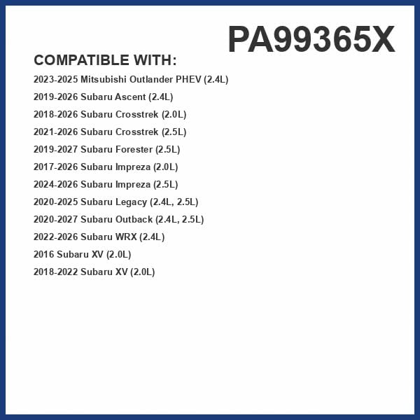 HIGHFLOW High Performance, Pre-Oiled Disposable Engine Air Filter PA99365X | Fits 2019-2025 Subaru Forester, 2018-2025 Crosstrek, 2020-2025 Outback, 2019-2025 Ascent, 2017-2025 Impreza