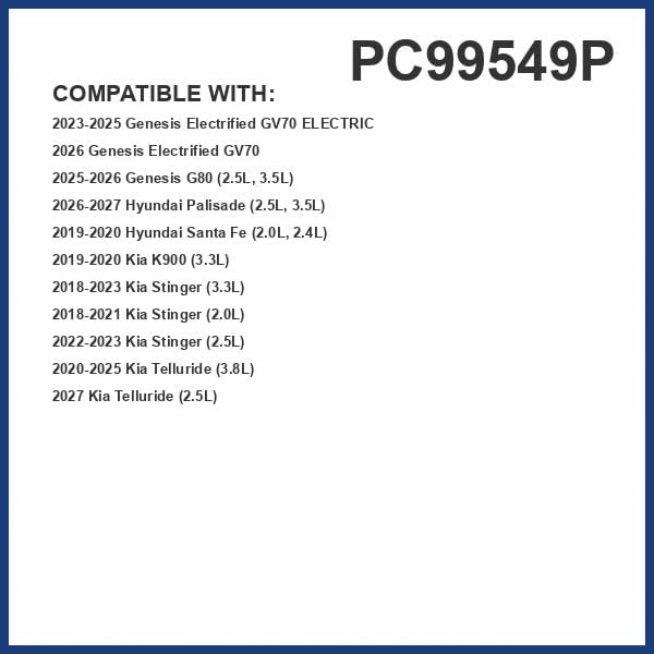 PG Cabin Air Filter PC99549P | Fits 2020-2025 Kia Telluride, 2019-2020 Hyundai Santa Fe, 2018-2023 Kia Stinger, 2019-2020 K900