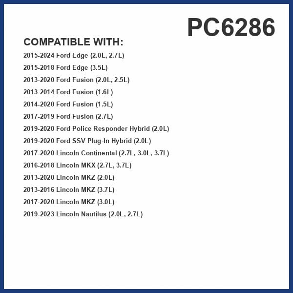 PG Cabin Air Filter PC6286 | Fits 2015-2024 Ford Edge, 2013-2020 Fusion, 2013-2020 Lincoln MKZ, 2019-2023 Nautilus, 2016-2018 MKX, 2017-2020 Continental