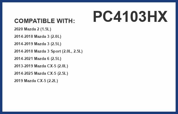 PureFlow HEPA Cabin Air Filter PC4103HX | Fits 2014-2025 Mazda CX-5, 2014-2018 3, 2014-2021 6, 2014-2018 3 Sport, 2020 2