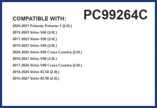 PG Cabin Air Filter PC99264C | Fits 2016-2025 Volvo XC90, 2018-2025 XC60, 2019-2025 S60, 2017-2025 S90, 2020-2025 V60 Cross Country, 2017-2025 V90 Cross Country, 2019-2025 V60