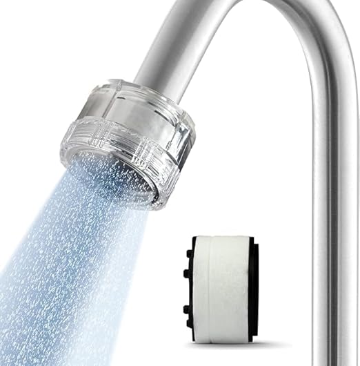 Kitchen and Bathroom Faucet Filter Kit - Includes 10 Adapters - Improves Taste and Odor, Protects Skin and Health - Removes Dirt and Rust (Sediment)