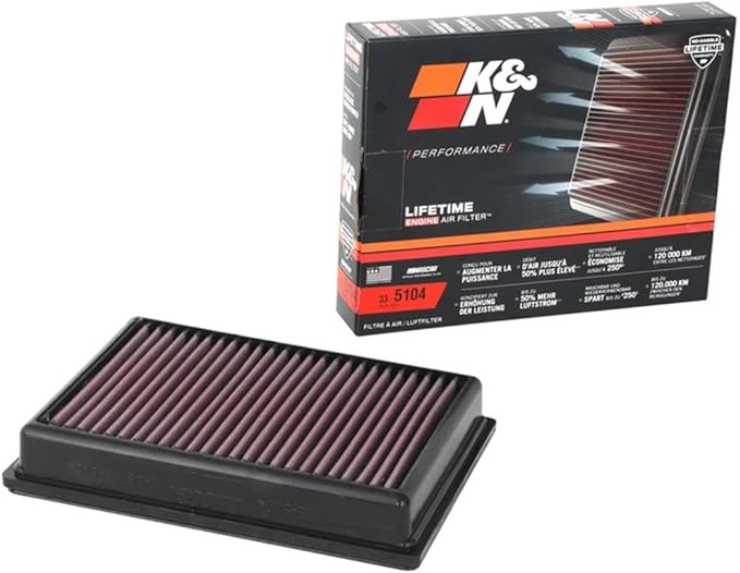 Airaid K&N Engine Air Filter: Reusable, Clean Every 75,000 Miles, Washable, Premium, Replacement Car Air Filter: Compatible with 2019-2021 FORD (Transit Connect), 33-5104