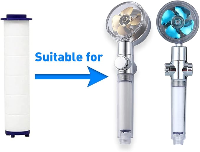 CWPW Handheld Turbo Fan hydro jet High Pressure vortex Shower Head Filter set of 12