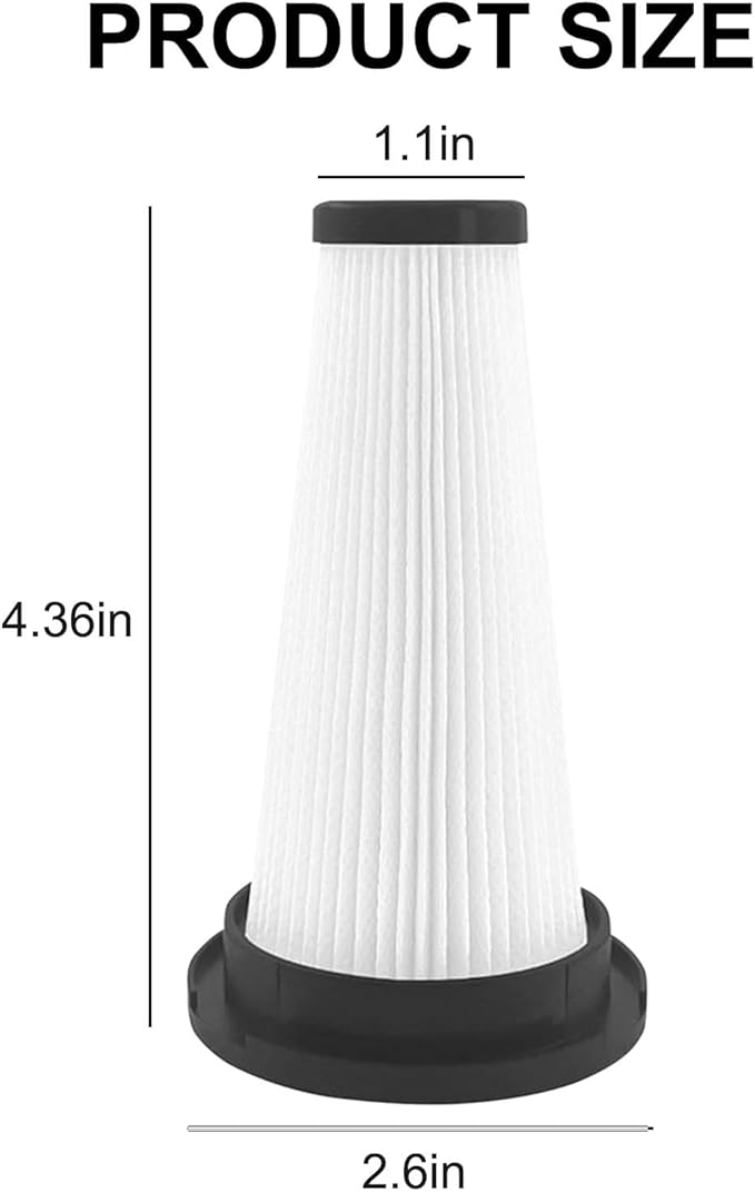 6 Pack HEPA Filters Replacement for MBYULO Cordless Vacuum Cleaner, Compatible with SUXIANGVAC Cordless Vacuum A27, Fits VOKENE& VICEASE& OIRFND A27& TITIPOY A27 Series