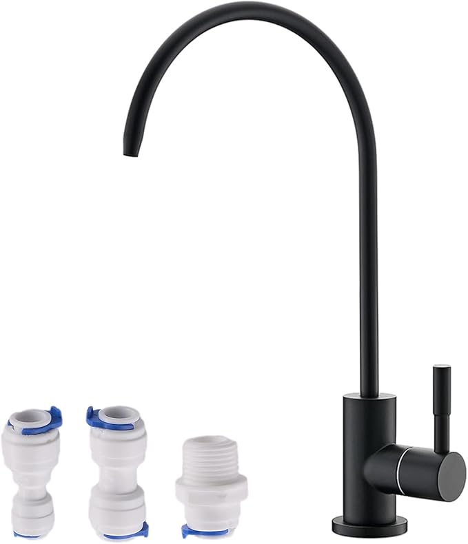 Havin Bar Sink Faucet, RO Water Filter Tap, Drinking Water Faucet fits Most Water Filtration System, Kitchen Reverse Osmosis Faucet, Beverage Dispenser, Lead-Free Stainless Steel (Matte Black)