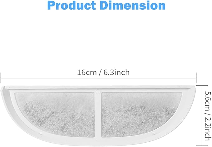 8 Packs Replacement Pet Water Fountain Filter Compatible with eufy Pet Water Fountain for Dogs and Cats