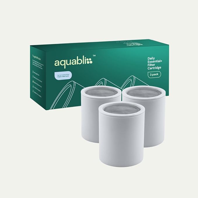 AquaBliss Replacement Multi-Stage Shower Filter Cartridge - Longest Lasting High Output Universal Shower Filter Reduces Chlorine & Toxins in SF220 or SF100. 3-Pack (SFC220)