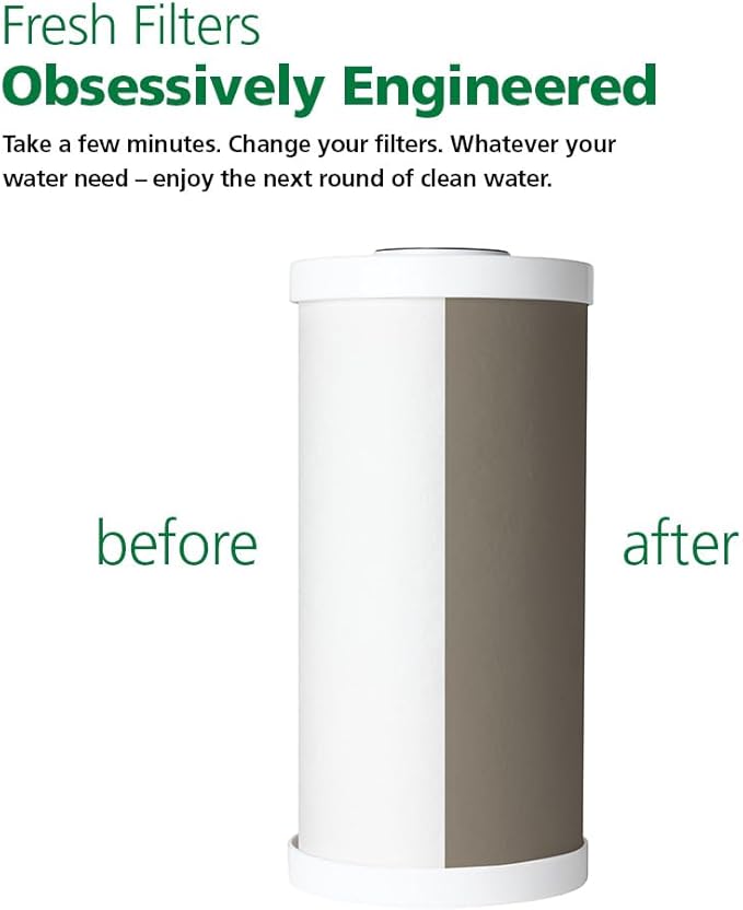 AO Smith 4.5"x10" 25 Micron Carbon Sediment Water Filter Replacement Cartridge - For Whole House Filtration Systems - AO-WH-PREL-RC