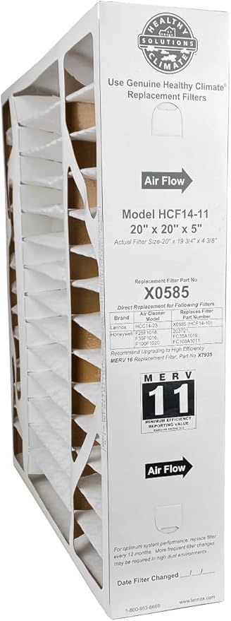 Lennox Model X0585 Air Cleaner Filter Media - 20 x 20 x 5