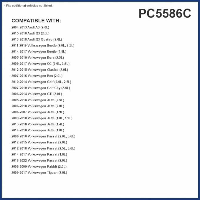 PG Cabin Air Filter PC5586C | Fits 2006-2018 Volkswagen Jetta, 2009-2017 Tiguan, 2006-2022 Passat, 2012-2015 Clasico, 2005-2010 Bora, 2006-2014 GTI, 2009-2017 CC, 2011-2019 Beetle
