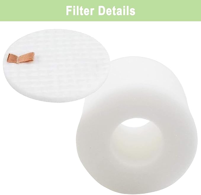 Bvhonwe 6 Pack IQ Base Pre-Motor Foam Replacement Filters for Shark IQ R101AE RV1001AE AV912S AV1010AE RV1000 AV970 AV993 AV1002AE Shark AI AV2501S AV2501AE RV2502AE RV2520AOUS Robot Vacuum Cleaner