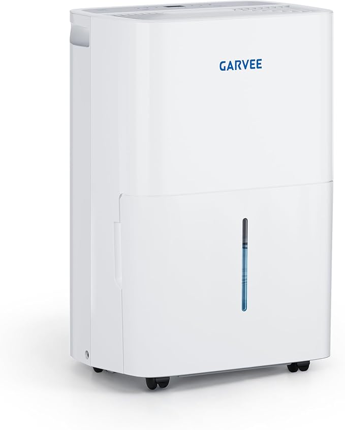 Garvee 22 Pint Dehumidifier for up to 3,000 Sq Ft, with Reusable Air Filter Control, Compact for Home, Basement, Large & Medium Sized Rooms, Bathroom