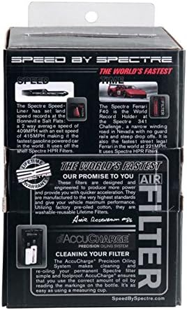 Spectre Universal Clamp-On Air Filter: High Performance, Washable Filter: Round Reverse Tapered; 3 in/3.5 in/4 in Flange ID; 2.625 in (67 mm) Height; 6 in (152 mm) Base; 4.75 in Top, SPE-8161, Black
