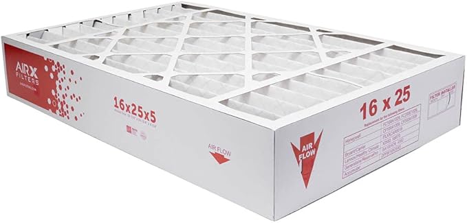 AIRx Filters 16x25x5 Furnace Filter MERV 8 HVAC AC Air Filter, Replacement for Bryant Carrier CARF8250606 FILBBCAR0016, Easy Installation, Reduces Dust & Pollen, 2-Pack
