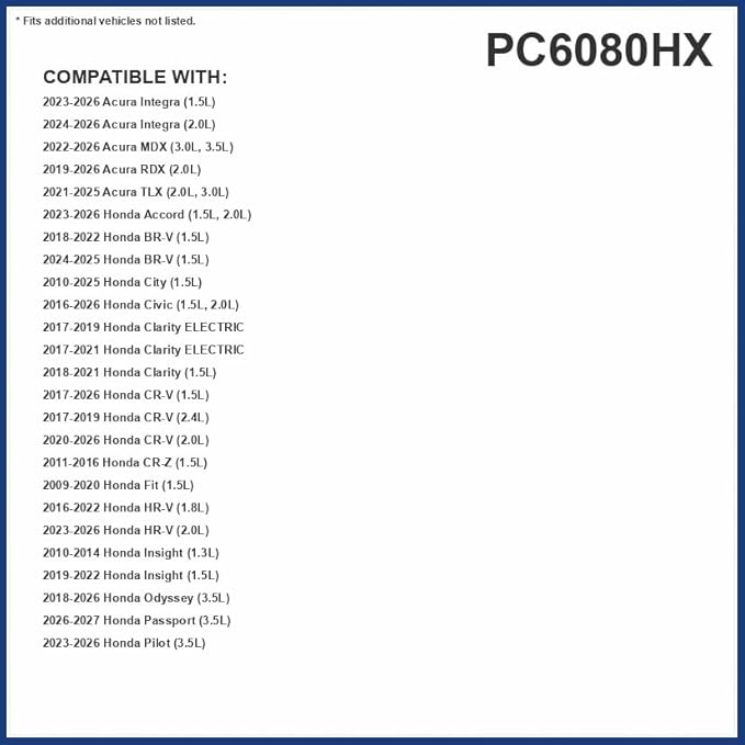 PureFlow HEPA Cabin Air Filter PC6080HX | Fits 2017-2025 Honda CR-V, 2016-2025 Civic, 2018-2025 Odyssey, 2019-2025 Acura RDX, 2023-2025 Honda Pilot, 2022-2025 Acura MDX