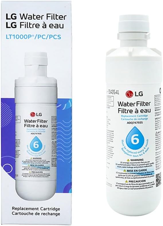 LG LT1000P3 & LT120F 3-Pack Bundle | Replacement Refrigerator Water & Air Filters | 200 Gallon Water Filter Capacity (NSF42, NSF53, and NSF401)