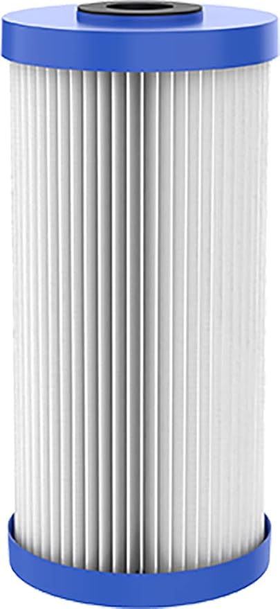 Pentair OMNIFilter RS6 Sediment Water Filter, 10" Whole House Heavy Duty Big Blue Pleated Replacement Cartridge, 10" x 4.5"