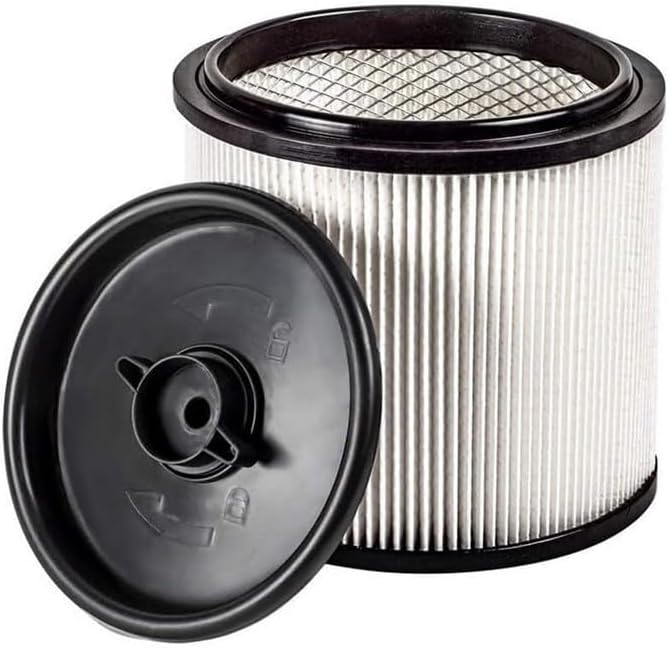 1 PACK Amigriki VCFH Cartridge vacuum HEPA Filter Hepa Material Fine Dust Cartridge Filter & Retainer compatible with Vacmaster most 5 to 20 gallon vacuum cleaner parts FOR DRY PICK-UP