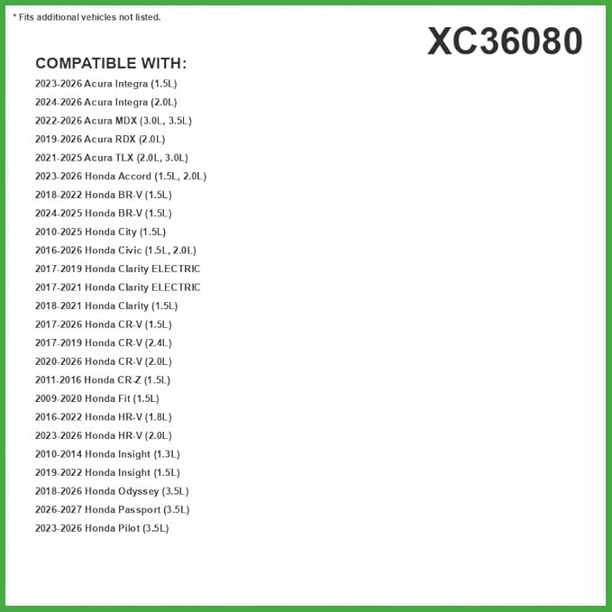 ECOGARD XC36080 Cabin Air Filter Fits 2017-2025 Honda CR-V, 2016-2025 Civic, 2018-2025 Odyssey, 2019-2025 Acura RDX, 2023-2025 Honda Pilot, 2022-2025 Acura MDX, 2023-2025 Honda Accord