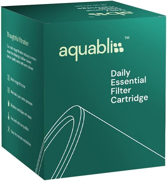 AquaBliss Replacement Multi-Stage Shower Filter Cartridge - Longest Lasting High Output Universal Shower Filter Reduces Chlorine & Toxins in SF220 or SF100. 1-Pack (SFC220)