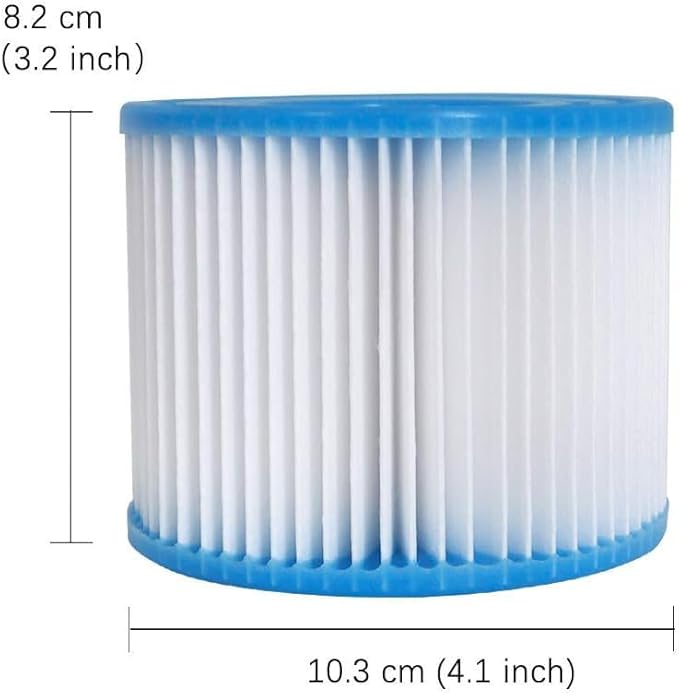 Pool Filter Cartridge Size VI for Bestway, Lay-Z-Spa, Coleman SaluSpa 90352E 58323, 6 Pack