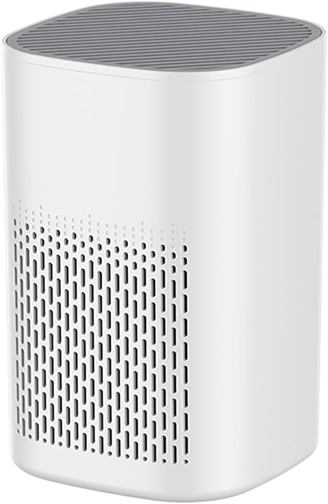 Quiet Compact Air Purifier for Desktop Use – Effective Odor Remover for Bedroom, Kitchen, and Office – HEPA Filter Traps Pet Hair, Smoke, and Airborne Irritants, Keeps Small Spaces Fresh