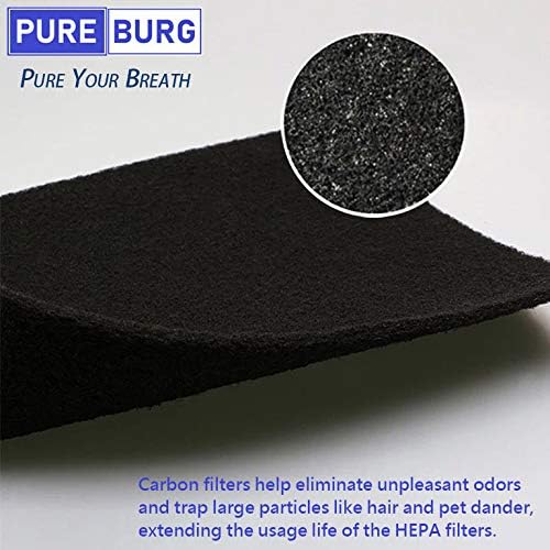 PUREBURG Activated Carbon Filter Compatible with PawPail Pet Waste Station 19 Liter, 12-Pack For Trash Can Air Clean VOCs Reduce Pet Odor
