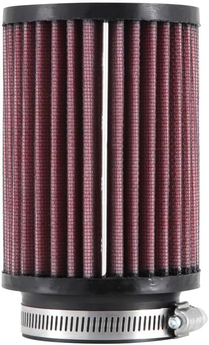 K&N High-Flow Original Lifetime Universal Clamp-On Air Filter: High Performance, Premium, Washable: Flange Diameter: 2.5 In, Filter Height: 5 In, Flange Length: 0.625 In, Shape: Round, RD-0710